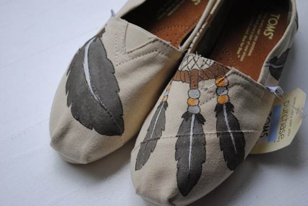zapatillas de lona: estampado plumas