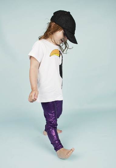 ropa infantil: leggins morados