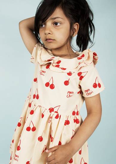 ropa infantil: vestido cerezas