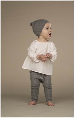 ropa infantil orgánica: leggins grises